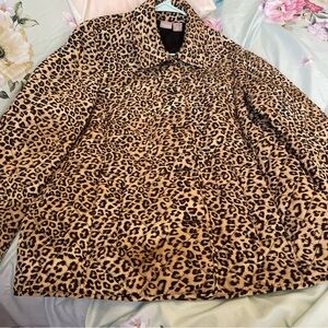 Chico's 🐆 Leopard Print Coat in Tan and Black, Size 3 or XL